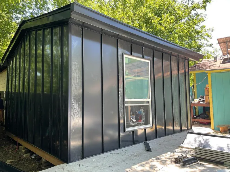 Black standing seam metal wall panels for Metal Roof Installation in South Laurel